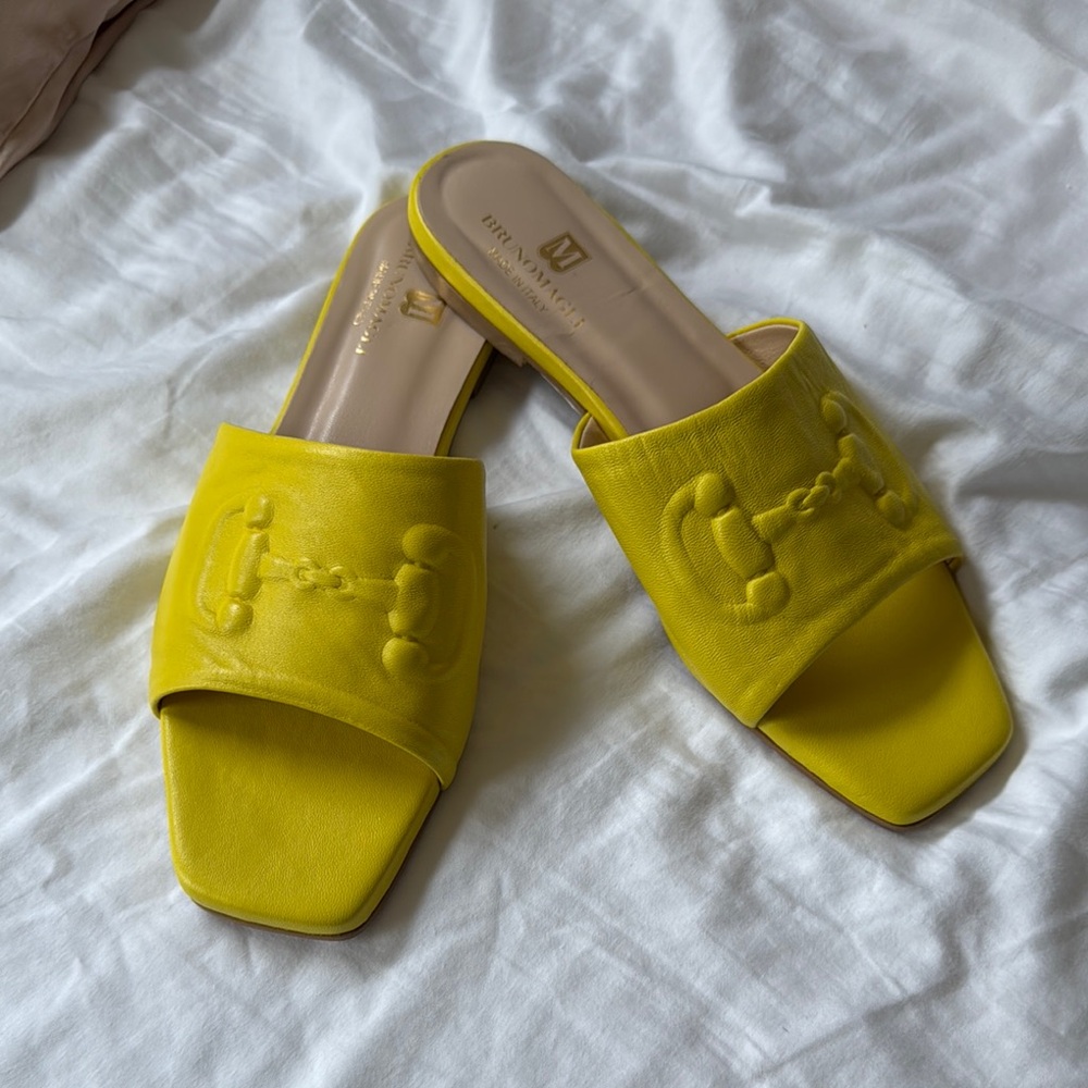 Bruno Magli Yellow Sandals Modern Minimalist